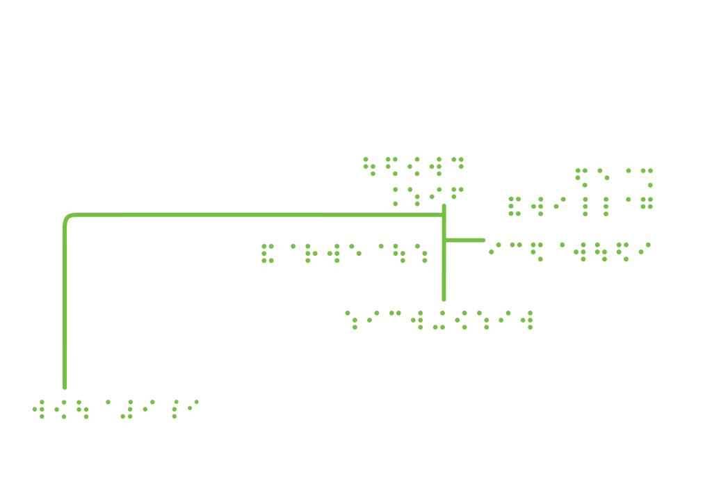 Braille and tactile pathway draft for LUAG Main Gallery