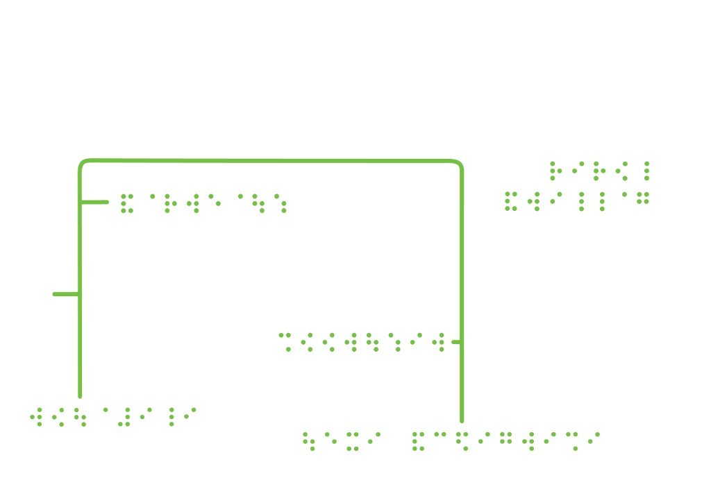 Braille and tactile pathway draft for LUAG Lower Gallery