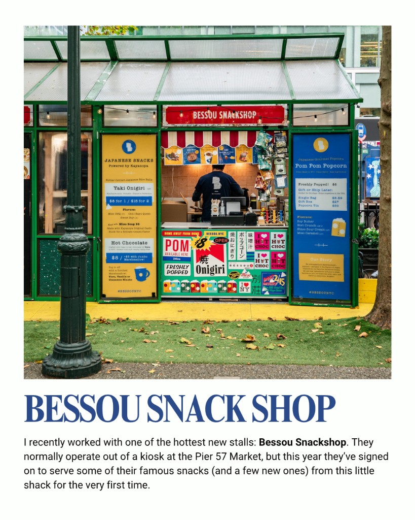 Bessou Snack Shop stall at Bryant Park