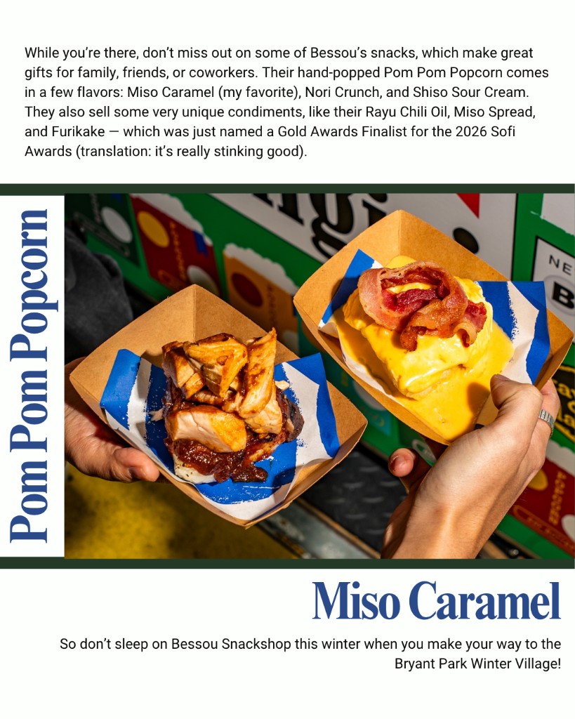 Pom Pom Popcorn and miso caramel snacks from Bessou