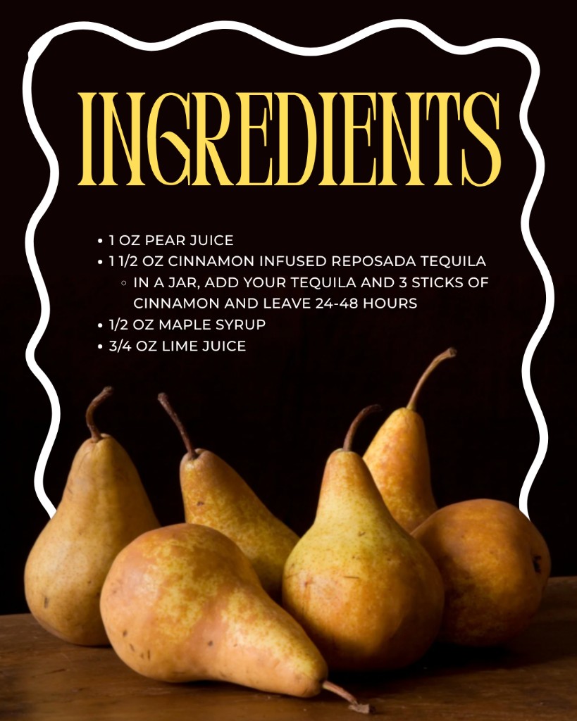 Maple Pear Margarita ingredients