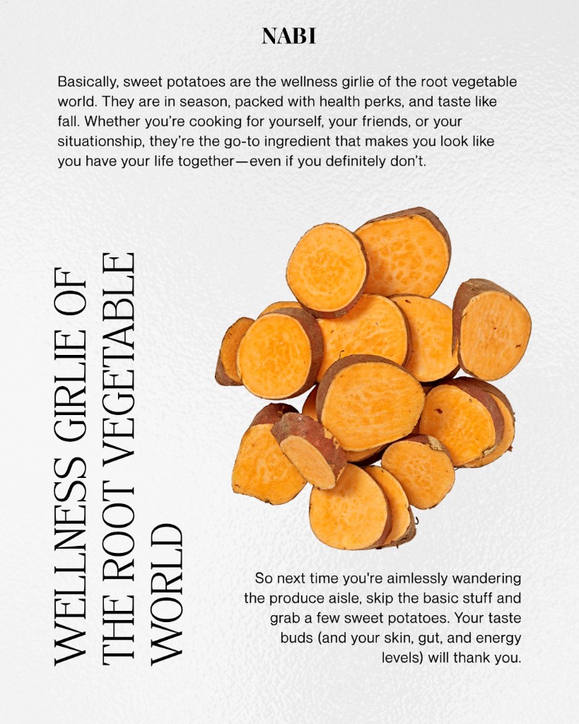 Sweet potatoes as the wellness root vegetable