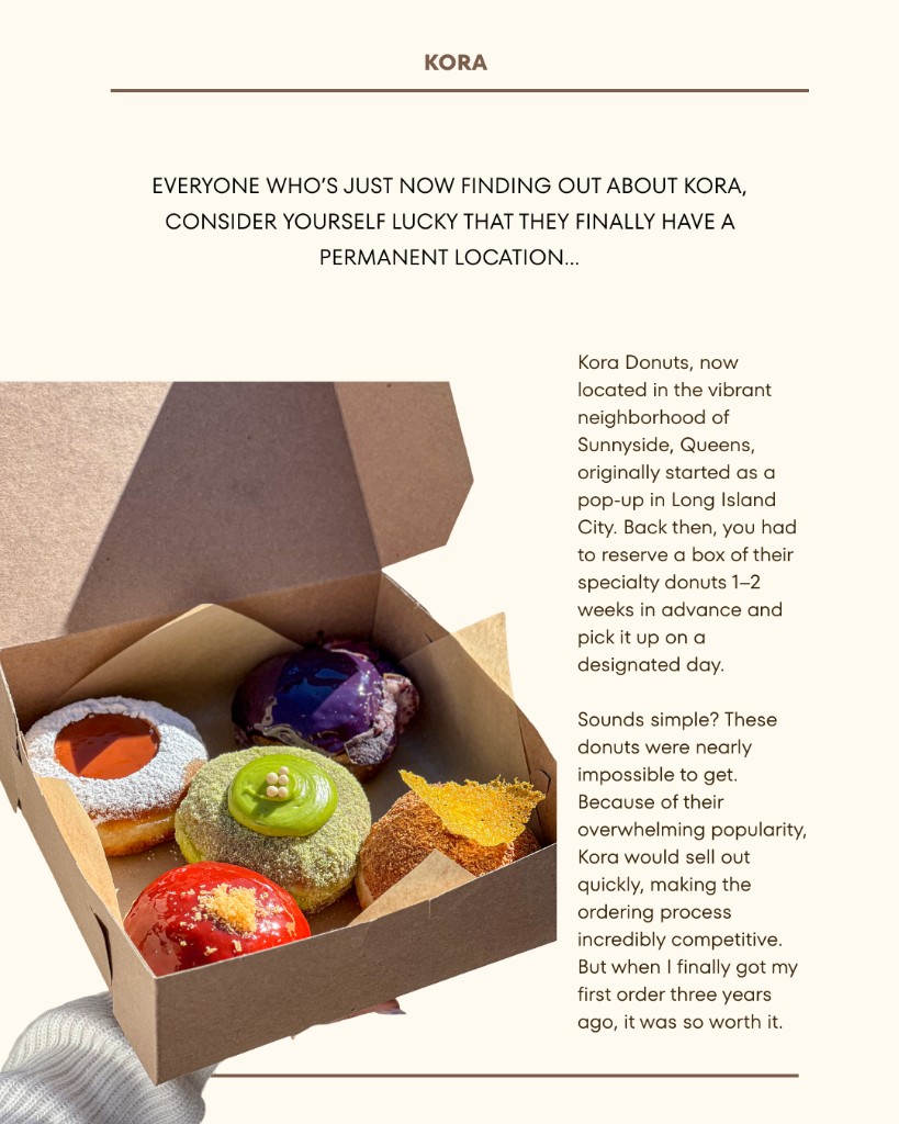Kora Donuts permanent location in Sunnyside