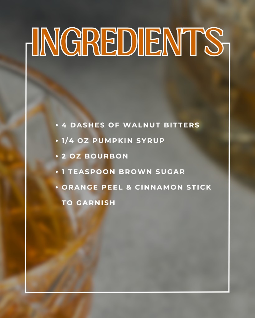 Pumpkin Old Fashioned ingredients