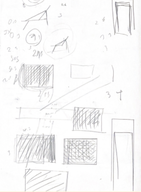 Material and form study sketches
